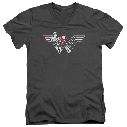 Batman v Superman Wonder Splatter Logo - Men's V-Neck T-Shirt