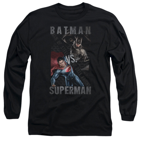 Batman v Superman Hero Split - Men's Long Sleeve T-Shirt Style001