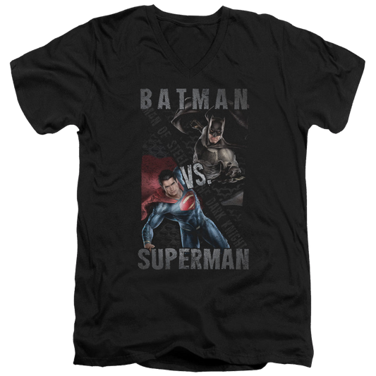 Batman v Superman Hero Split - Men's V-Neck T-Shirt