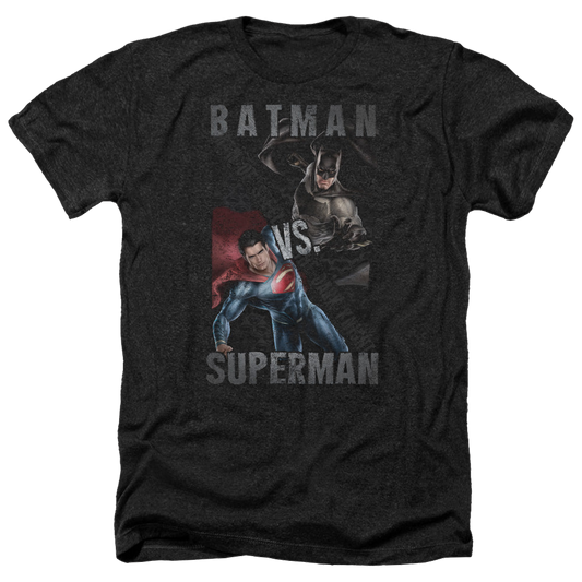 Batman v Superman Hero Split - Men's Heather T-Shirt