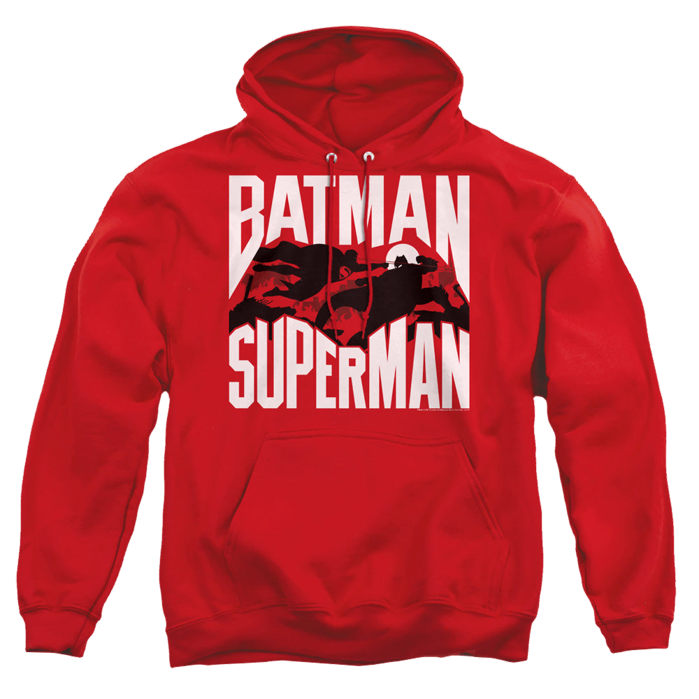 Batman v Superman Silhouette Fight - Pullover Hoodie