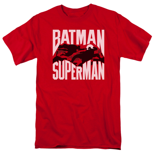 Batman v Superman Silhouette Fight - Men's Regular Fit T-Shirt Style001