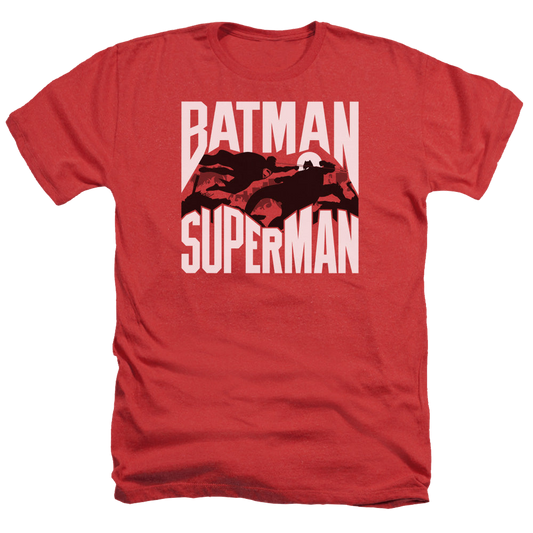Batman v Superman Silhouette Fight - Men's Heather T-Shirt Style001
