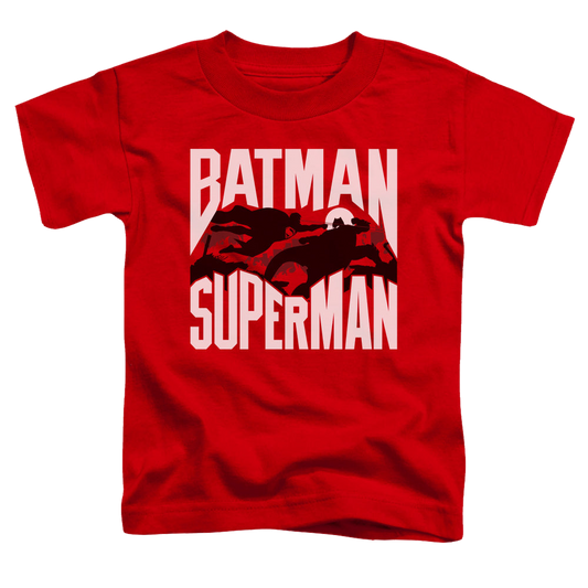 Batman v Superman Silhouette Fight - Kid's T-Shirt