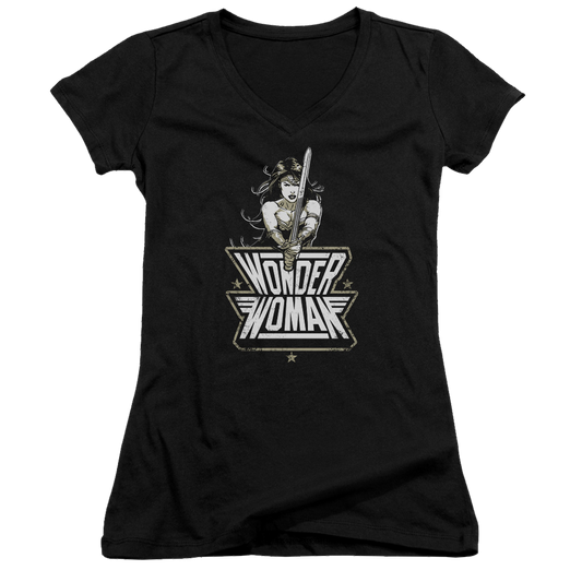 Batman v Superman Tough - Juniors V-Neck T-Shirt Style001