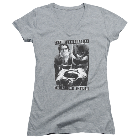 Batman v Superman Guardian V Son - Juniors V-Neck T-Shirt Style001