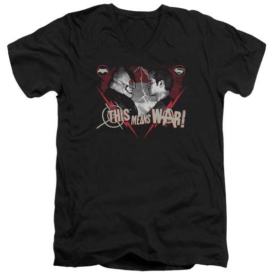 Batman v Superman This Means War - Men's V-Neck T-Shirt Style001