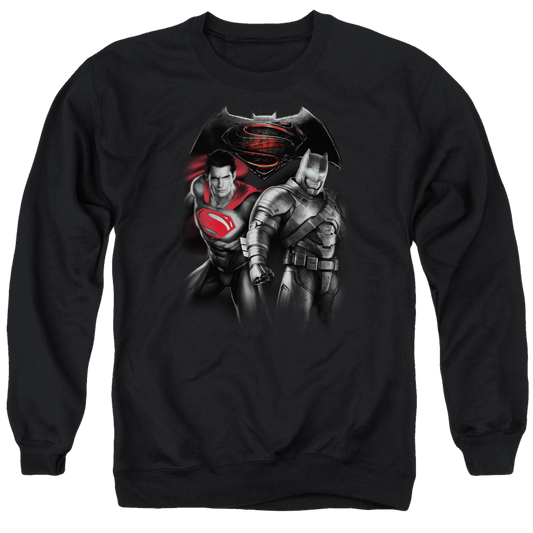 Batman v Superman Stand Off - Men's Crewneck Sweatshirt Style001