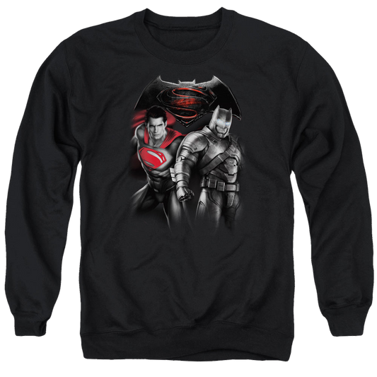 Batman v Superman Stand Off - Men's Crewneck Sweatshirt