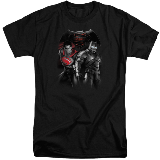 Batman v Superman Stand Off - Men's Tall Fit T-Shirt Style001