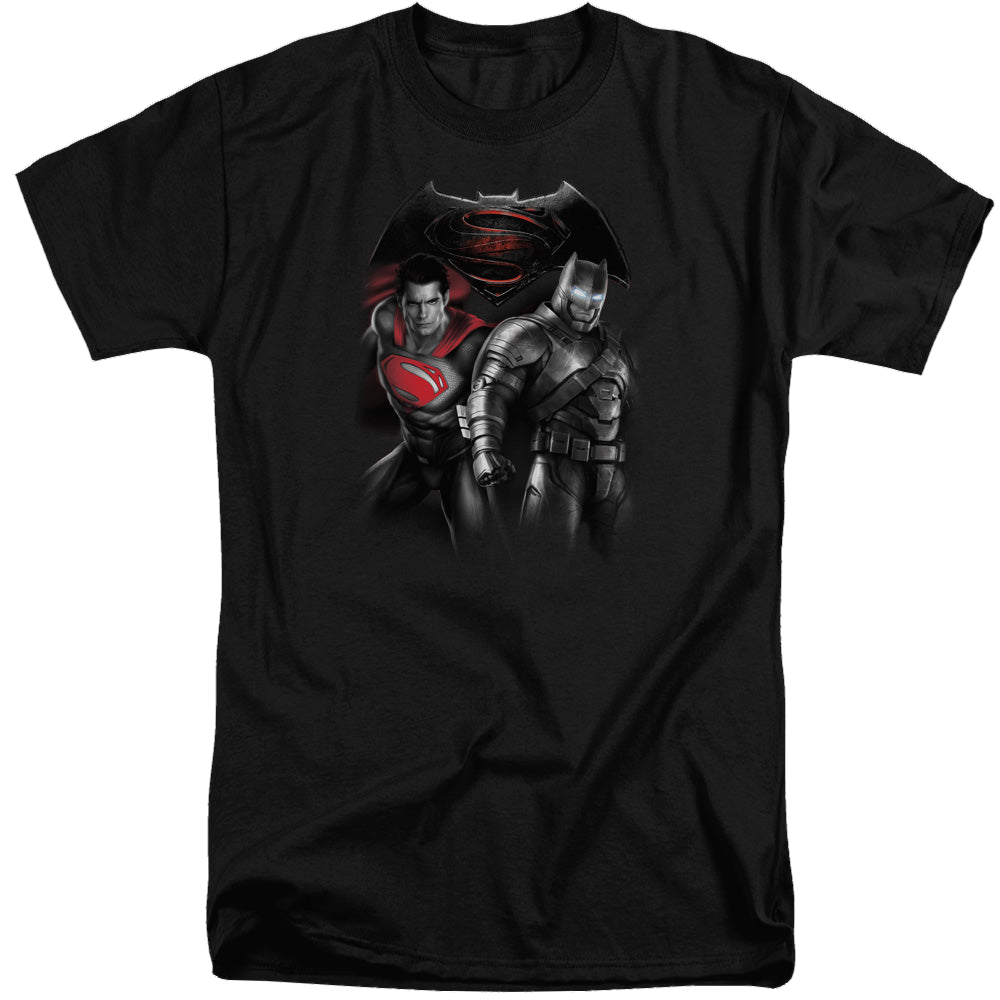 Batman v Superman Stand Off - Men's Tall Fit T-Shirt