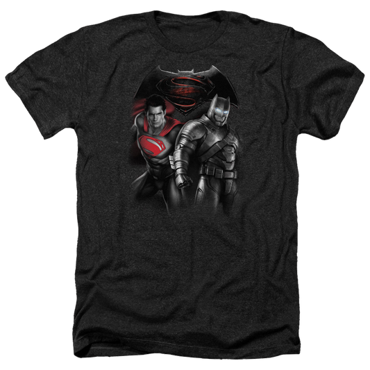 Batman v Superman Stand Off - Men's Heather T-Shirt Style001
