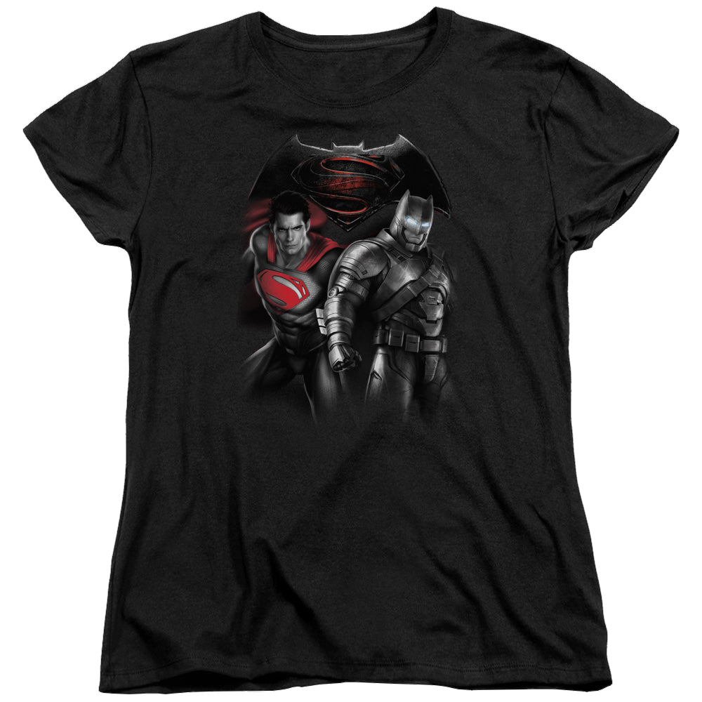 Batman v Superman Stand Off - Women's T-Shirt