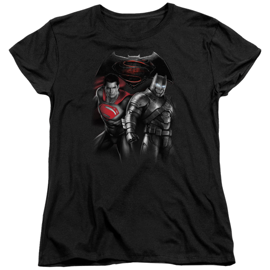 Batman v Superman Stand Off - Women's T-Shirt