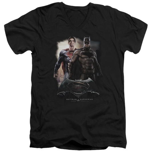 Batman v Superman Dawn - Men's V-Neck T-Shirt Style001