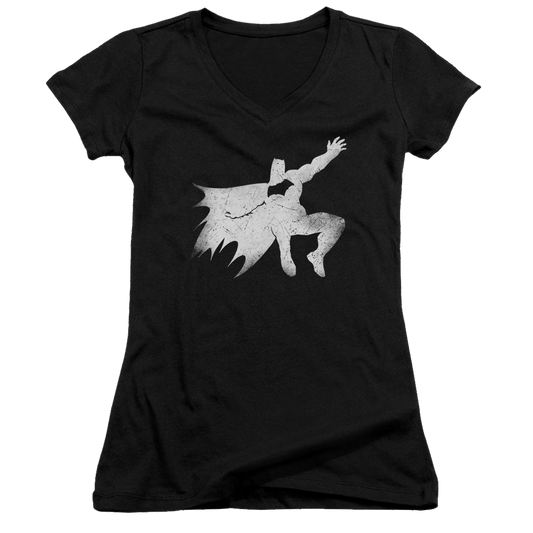 Batman v Superman Knight Silhouette - Juniors V-Neck T-Shirt Style001