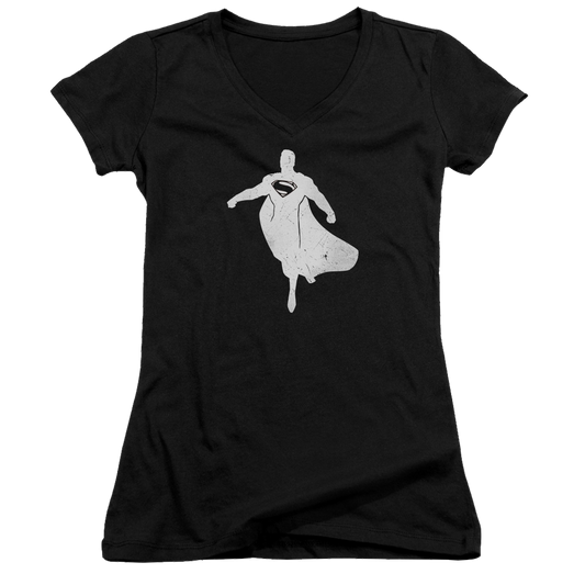 Batman v Superman Superman Silhouette - Juniors V-Neck T-Shirt Style001