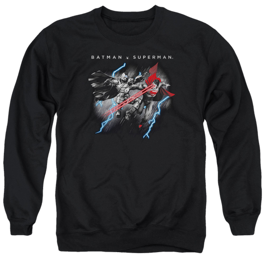 Batman v Superman Lightning Fight - Men's Crewneck Sweatshirt Style001