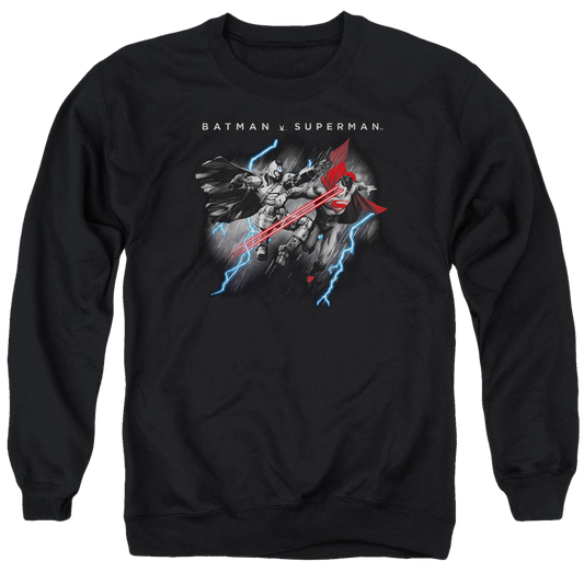 Batman v Superman Lightning Fight - Men's Crewneck Sweatshirt