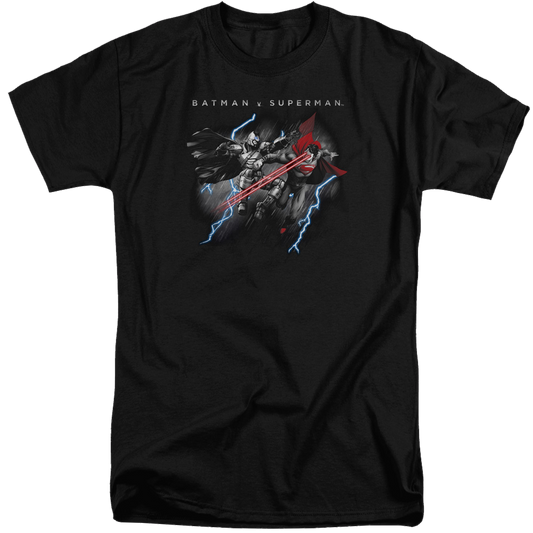 Batman v Superman Lightning Fight - Men's Tall Fit T-Shirt Style001