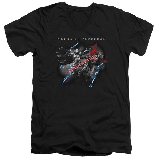 Batman v Superman Lightning Fight - Men's V-Neck T-Shirt