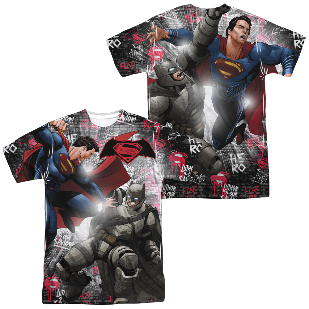 Batman v Superman Showdown (Front/Back Print) - Men's All-Over Print T-Shirt