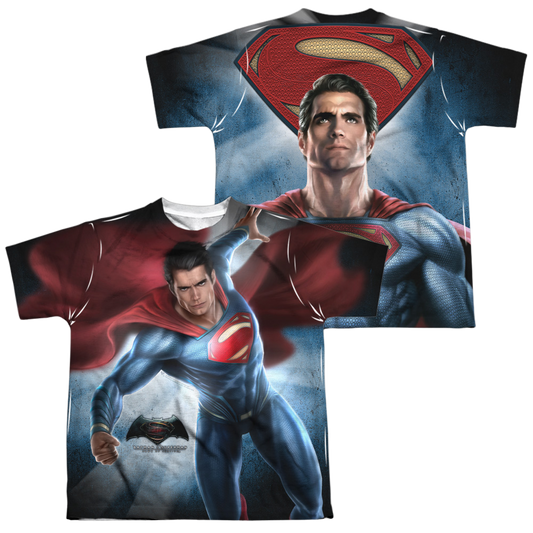 Batman v Superman Superman Light (Front/Back Print) - Youth All-Over Print T-Shirt Style001