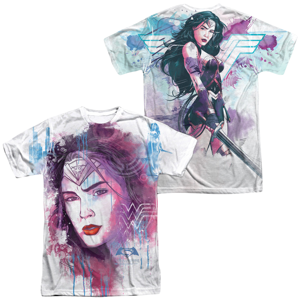 Batman v Superman Watercolor Wonder Sub (Front/Back Print) - Men's All-Over Print T-Shirt