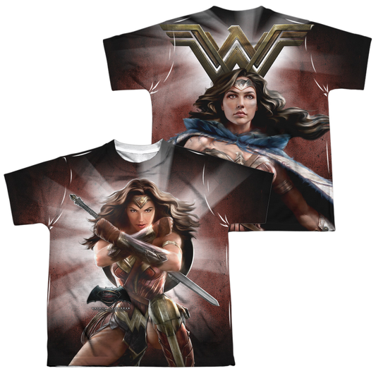Batman v Superman Wonder Woman Light (Front/Back Print) - Youth All-Over Print T-Shirt Style001