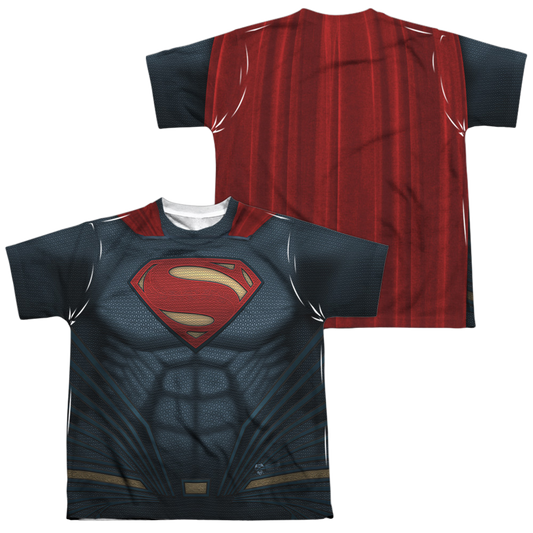 Batman v Superman Superman Uniform (Front/Back Print) - Youth All-Over Print T-Shirt Style001