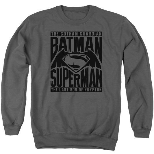 Batman v Superman Title Fight - Men's Crewneck Sweatshirt Style001