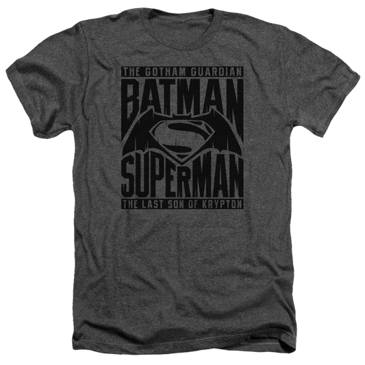 Batman v Superman Title Fight - Men's Heather T-Shirt Style001