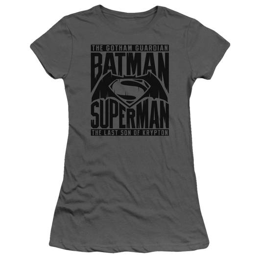 Batman v Superman Title Fight - Juniors T-Shirt Style001