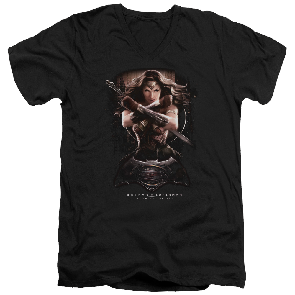 Batman v Superman Ww Ground Zero - Men's V-Neck T-Shirt Style001