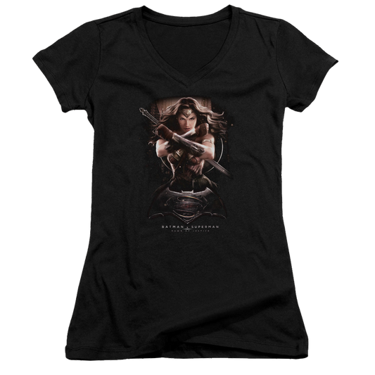 Batman v Superman Ww Ground Zero - Juniors V-Neck T-Shirt