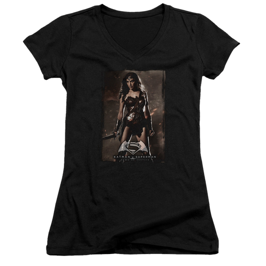 Batman v Superman Ww Poster - Juniors V-Neck T-Shirt