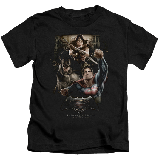 Batman v Superman Three In Action - Kid's T-Shirt
