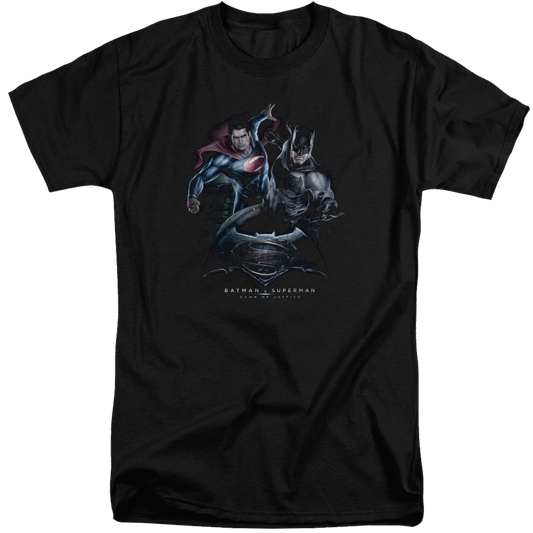 Batman v Superman Team Up - Men's Tall Fit T-Shirt Style001