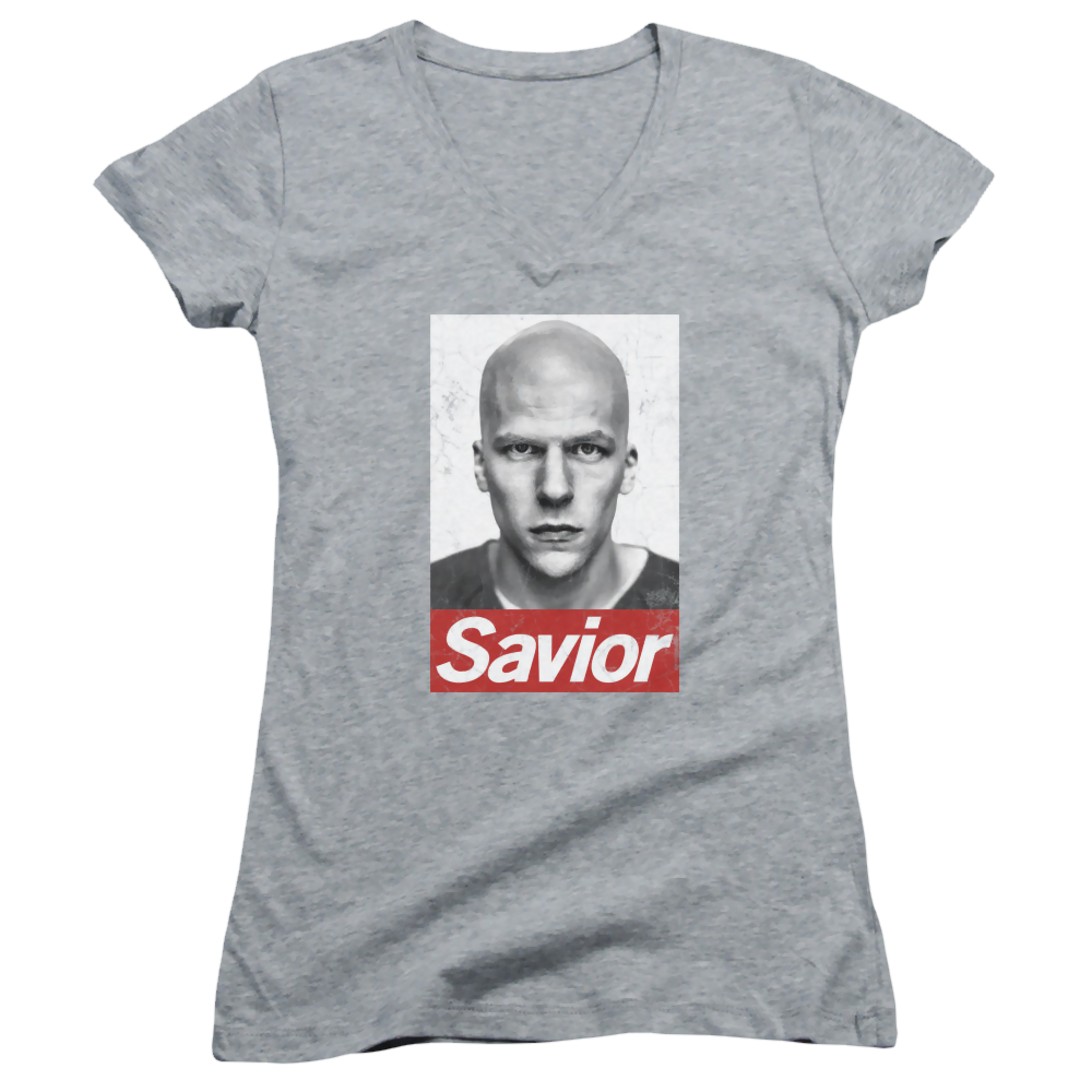 Batman v Superman Savior - Juniors V-Neck T-Shirt