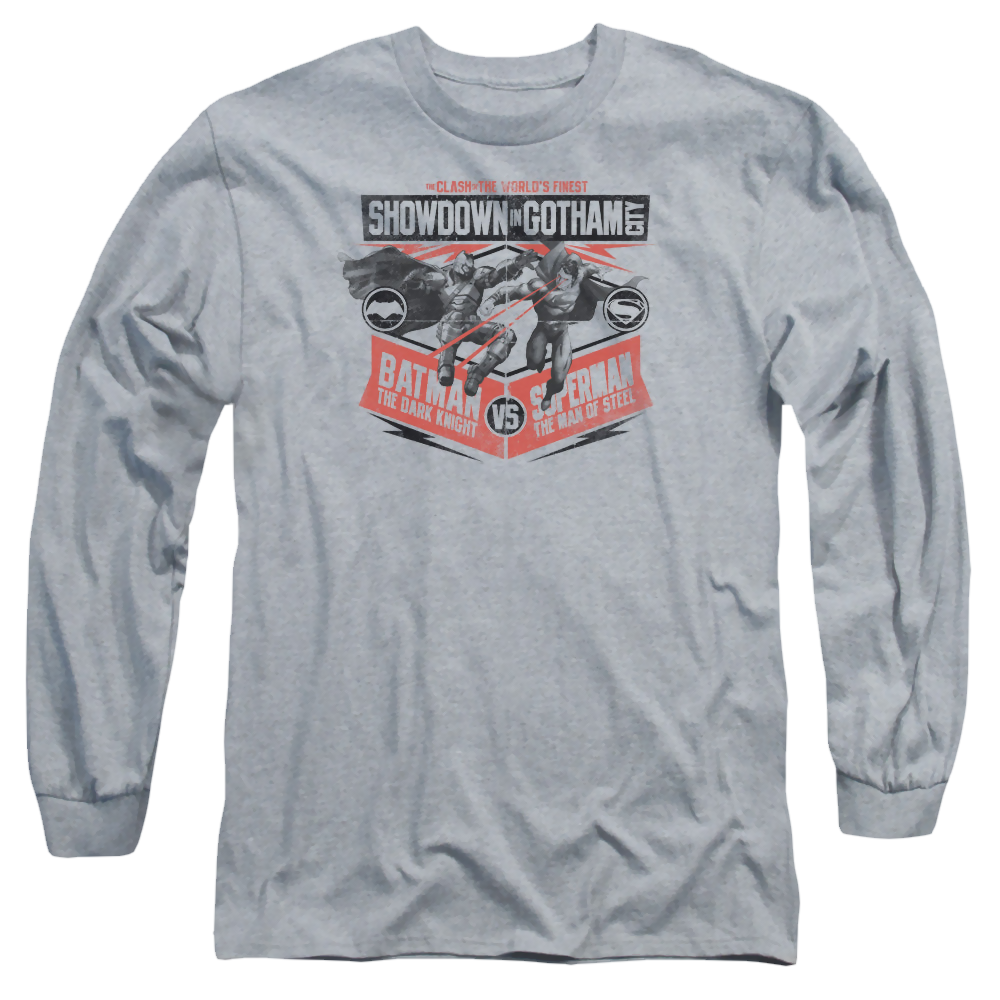 Batman v Superman Showdown In Gotham - Men's Long Sleeve T-Shirt