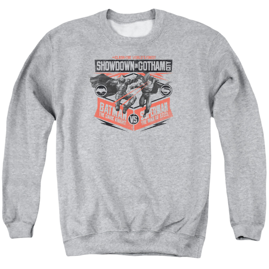 Batman v Superman Showdown In Gotham - Men's Crewneck Sweatshirt