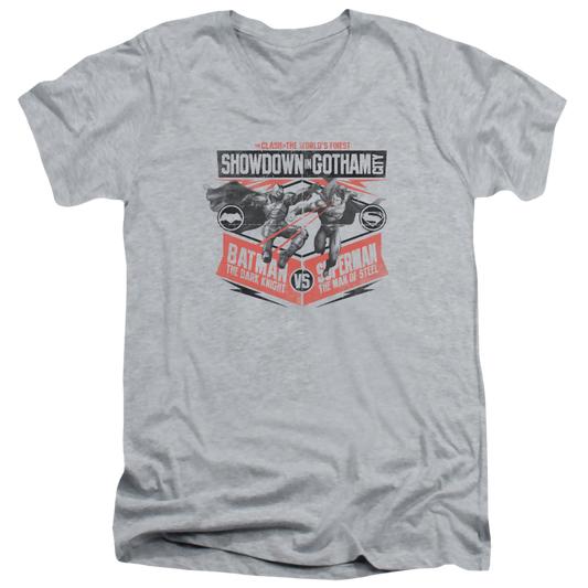 Batman v Superman Showdown In Gotham - Men's V-Neck T-Shirt