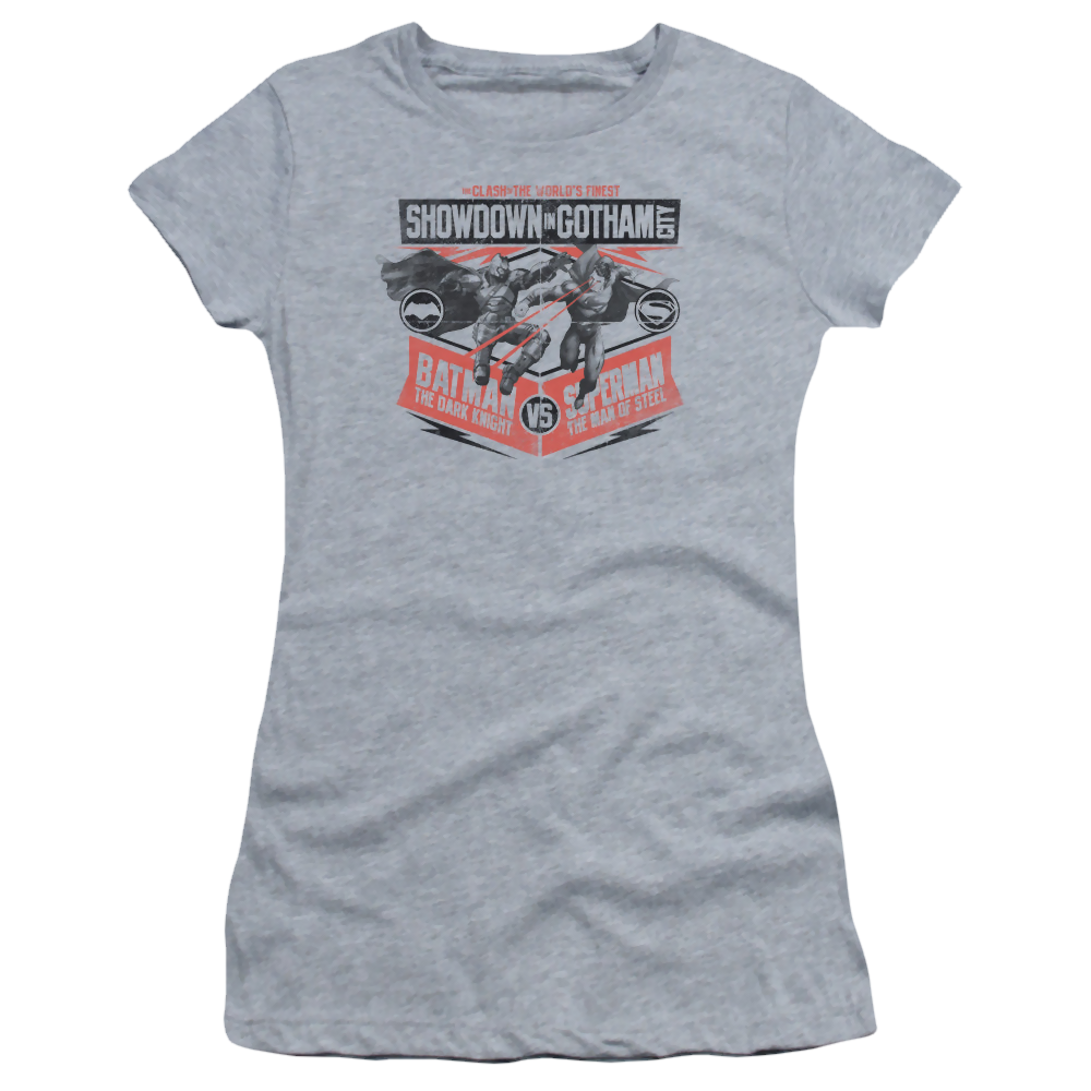 Batman v Superman Showdown In Gotham - Juniors T-Shirt