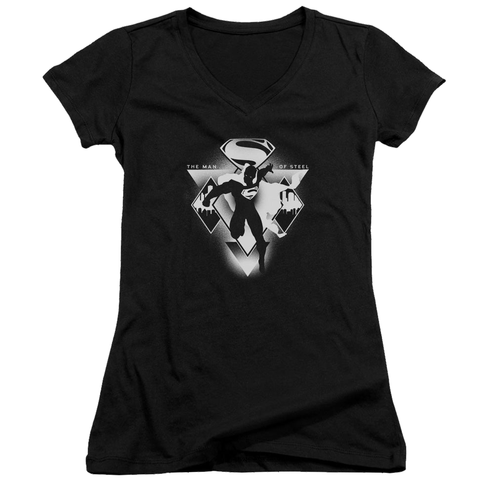Batman v Superman Triple Diamond - Juniors V-Neck T-Shirt