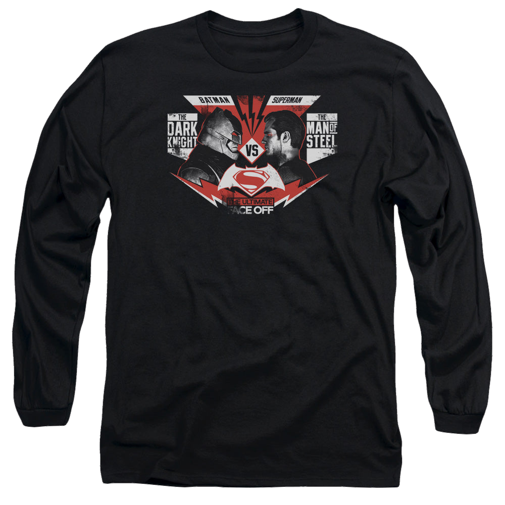 Batman v Superman Ultimate Face Off - Men's Long Sleeve T-Shirt