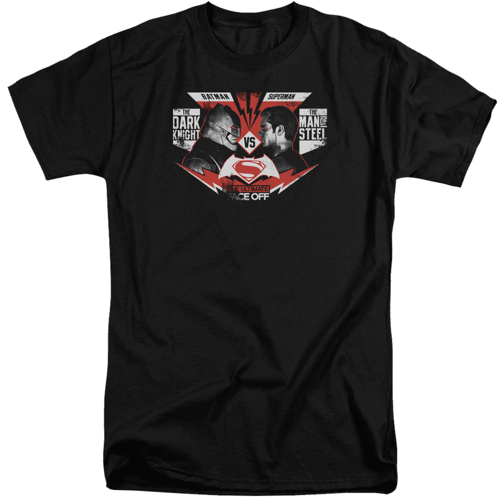 Batman v Superman Ultimate Face Off - Men's Tall Fit T-Shirt Style001