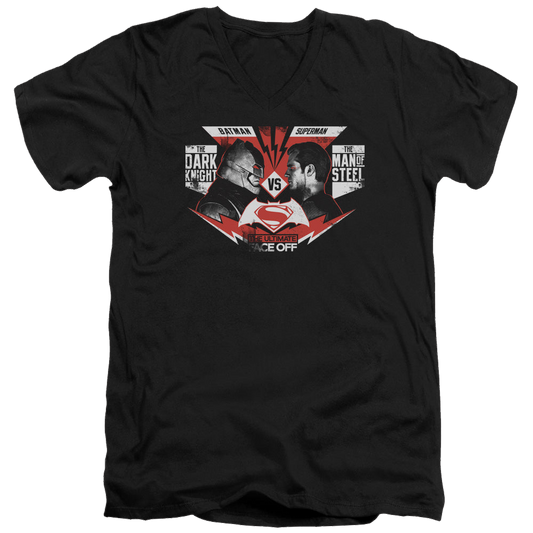 Batman v Superman Ultimate Face Off - Men's V-Neck T-Shirt Style001