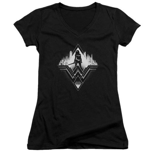 Batman v Superman City Warrior - Juniors V-Neck T-Shirt