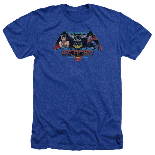 Batman v Superman Together We Fight - Men's Heather T-Shirt Style001