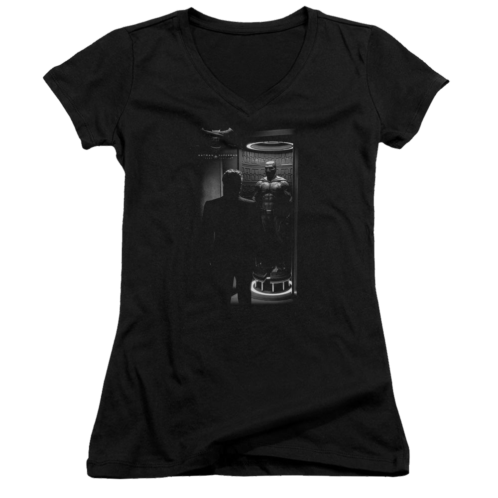 Batman v Superman Suit Up - Juniors V-Neck T-Shirt Style001